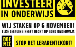 woensdag 6 november staken wij mee !